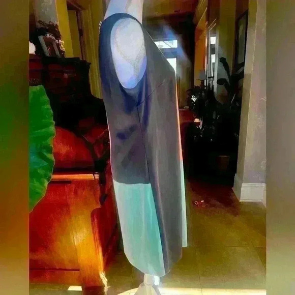 Nine West colorblock dress size 10 sleeveless exc condition pullover zip back - Picture 12 of 16